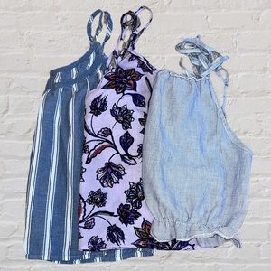 SET of 3 Tank Tops Abercrombie, Kendall & Kylie, Brandy Melville